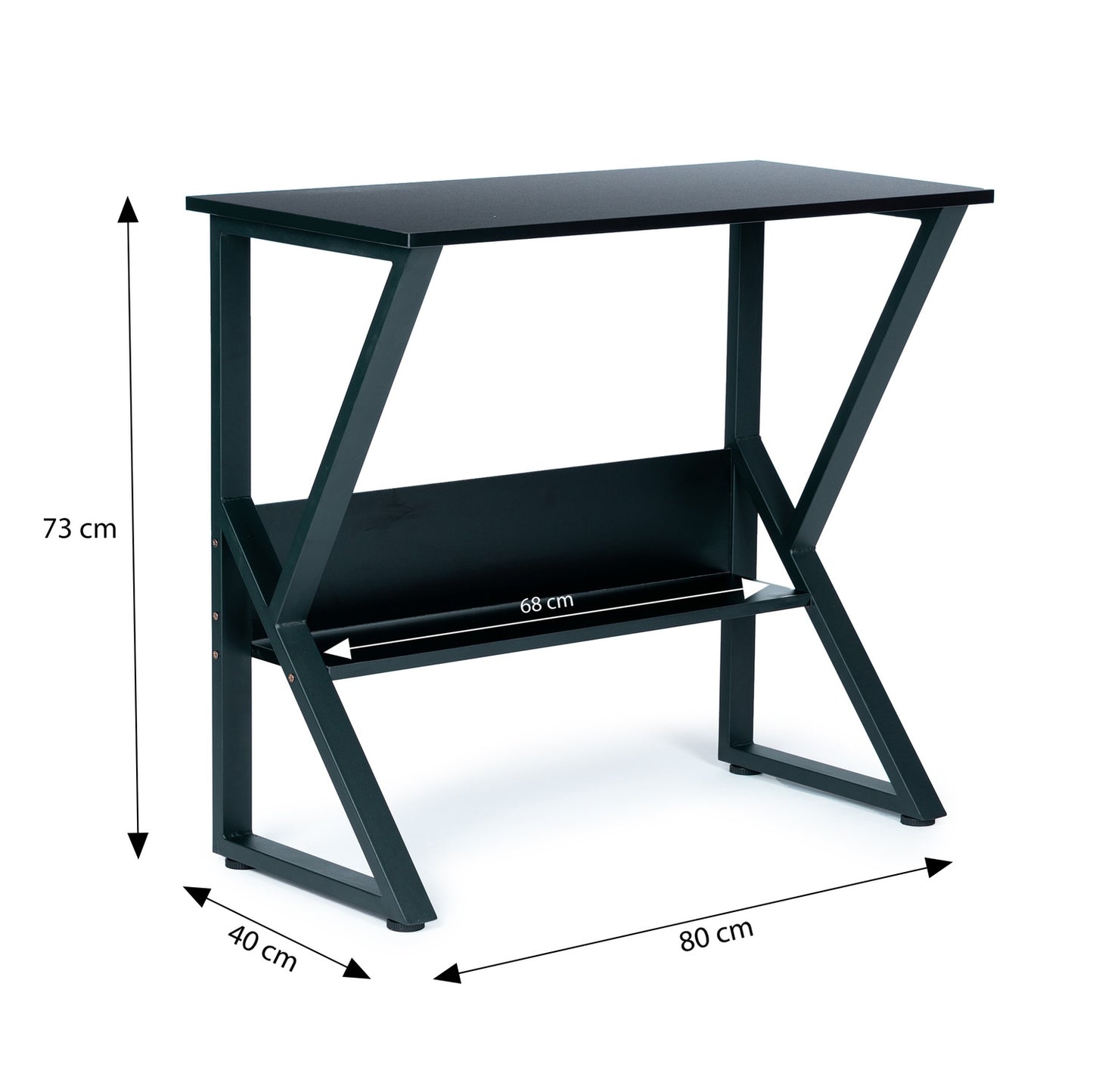Computer desk with shelf, table, office table, gaming table 80x40cm