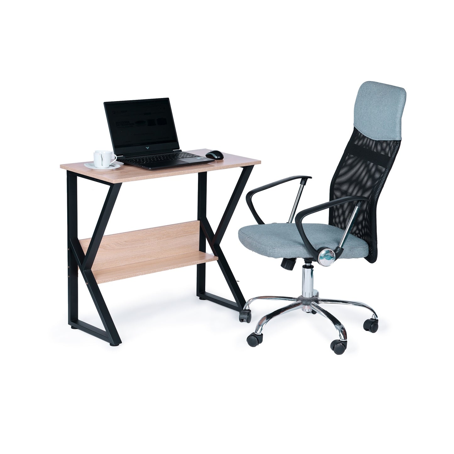 Computer desk with shelf, table, office table, gaming table 80x40cm