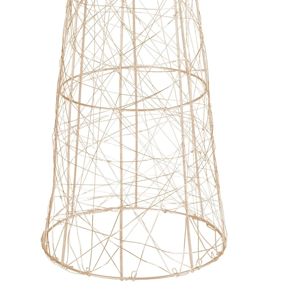 Cone-shaped Christmas tree 80 cm with 40 LED lights in gold