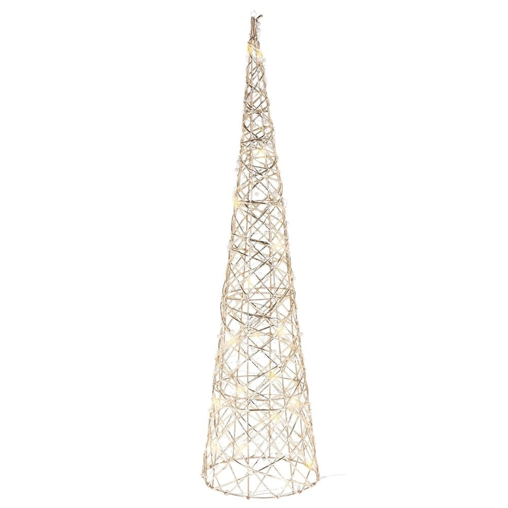 Cone-shaped Christmas tree with LED lights, 80 cm high
