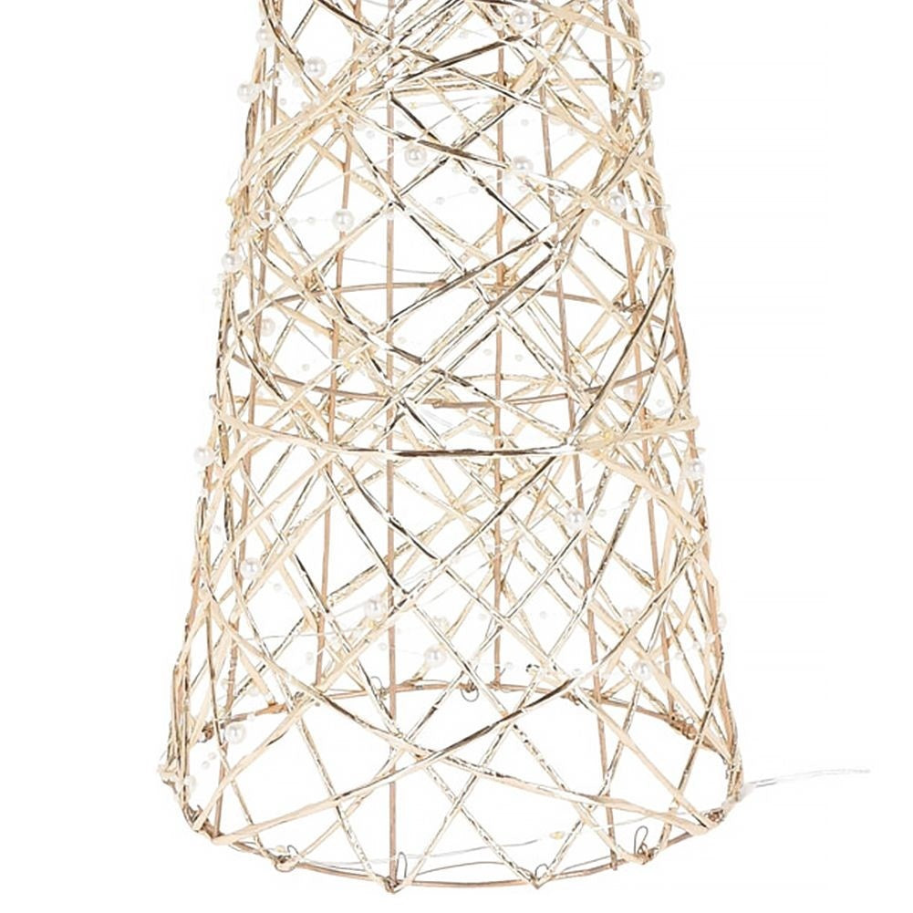 Cone-shaped Christmas tree with LED lights, 80 cm high