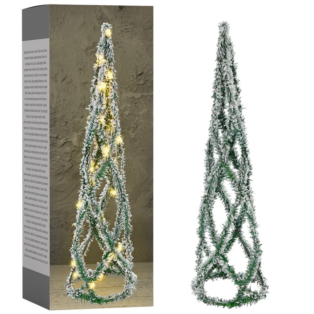 Conform Christmas tree with LED lights and Snow effect, 60 cm