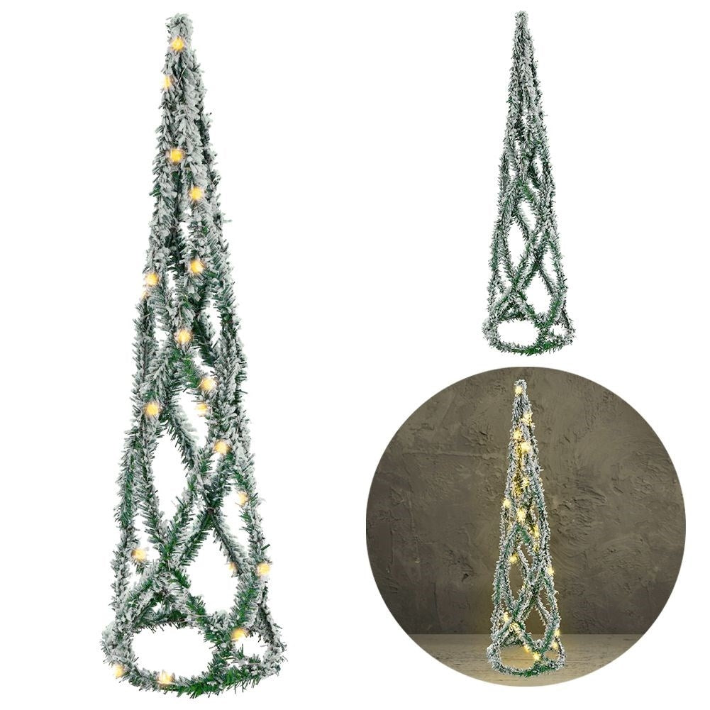 Conform Christmas tree with LED lights and Snow effect, 60 cm