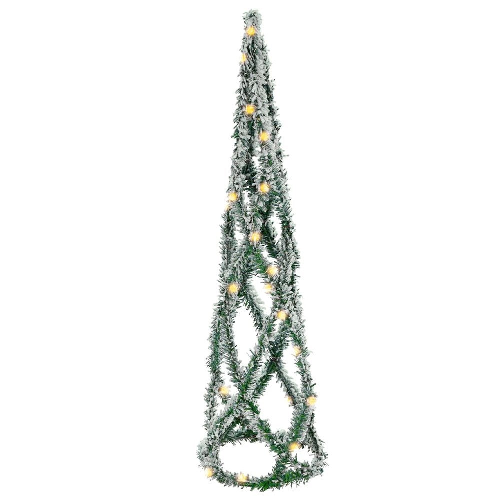 Conform Christmas tree with LED lights and Snow effect, 60 cm