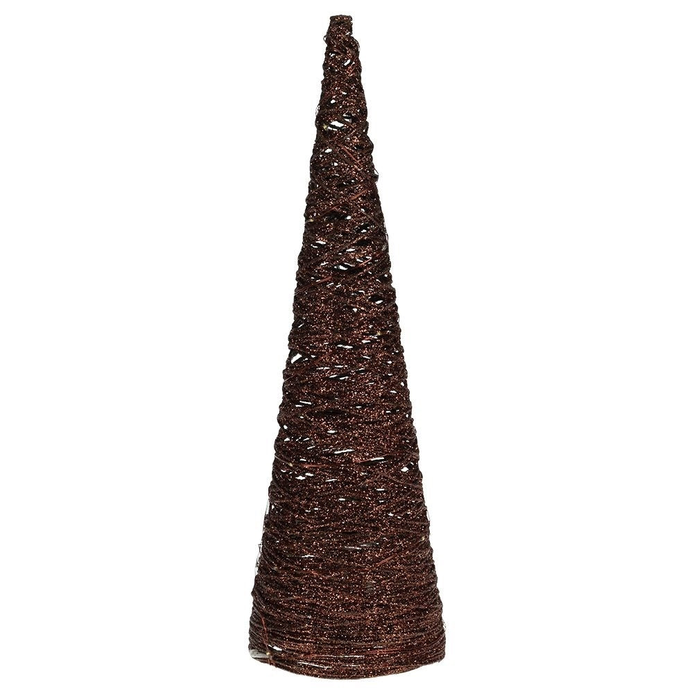 Conform Christmas tree with LED lights and Sparkling Glitter