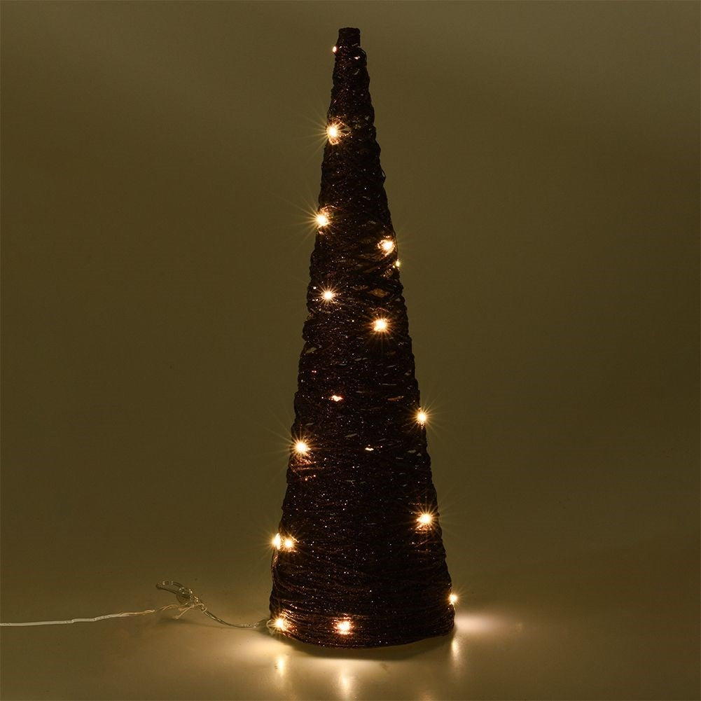 Conform Christmas tree with LED lights and Sparkling Glitter