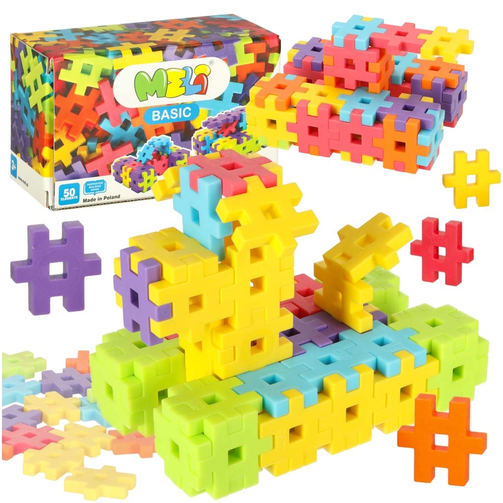 Construction blocks creative wafers 50 pcs. MELI