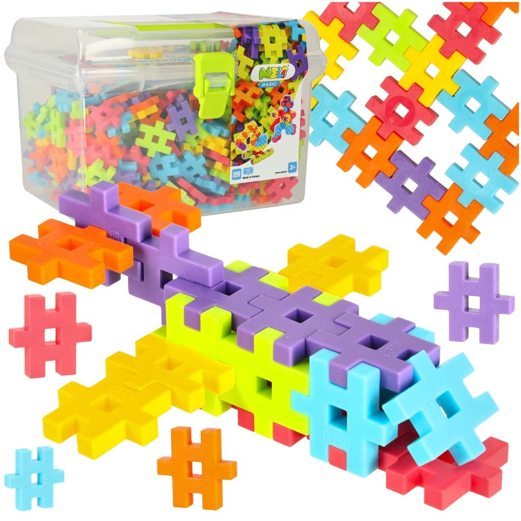 Construction blocks creative wafers travel set 500 pcs. MELI