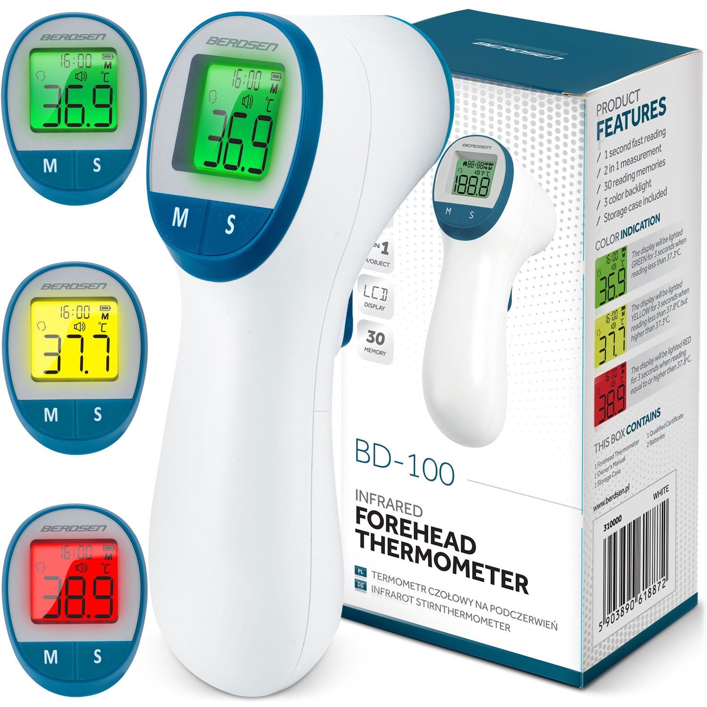 Contactless Infrared Thermometer BD-100 from Berdsen