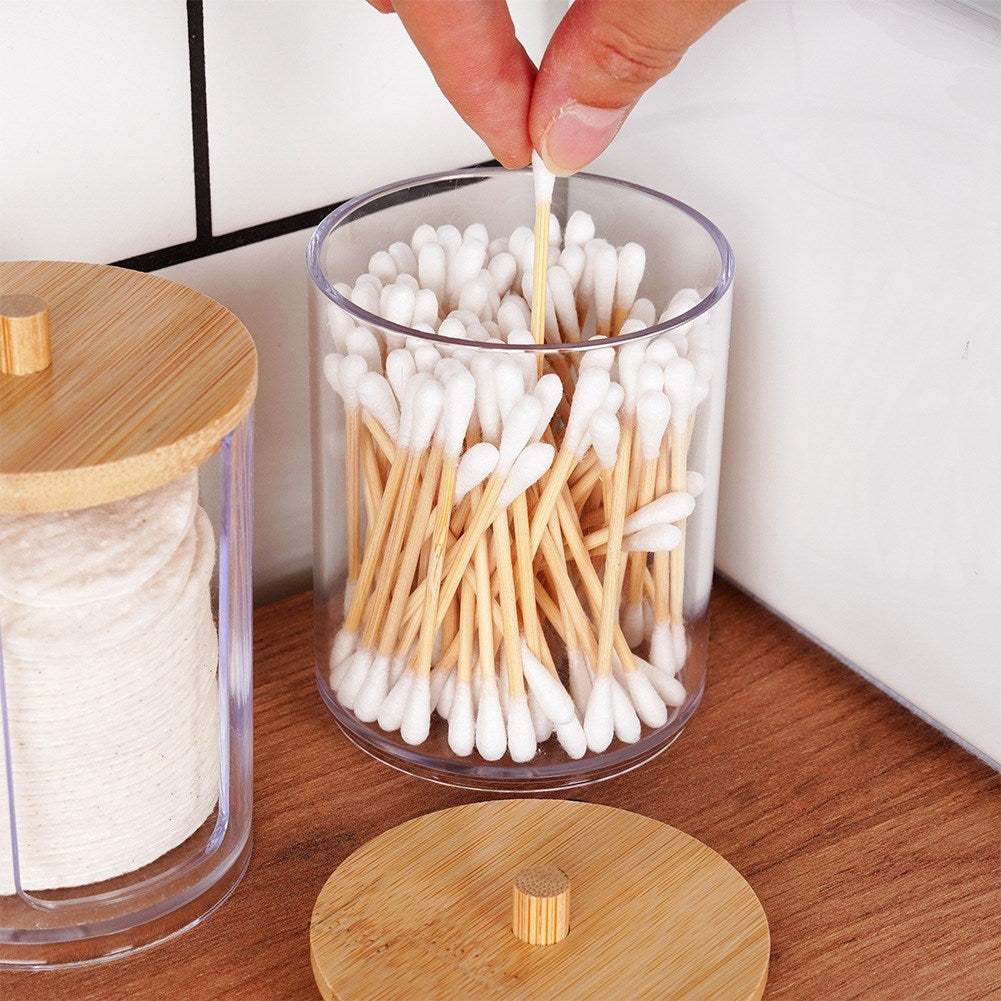 Container for cotton buds and cosmetic pads