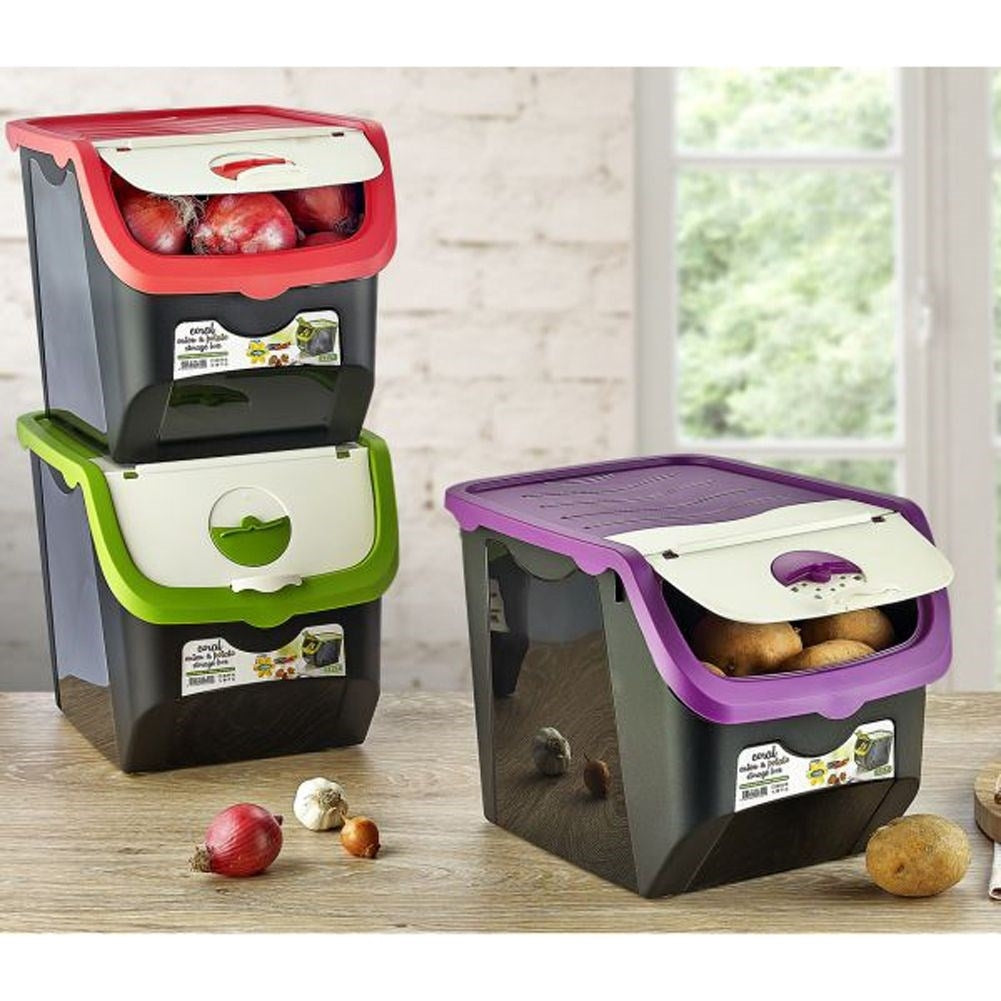 Container with clip lid and ventilation for fruit & vegetables