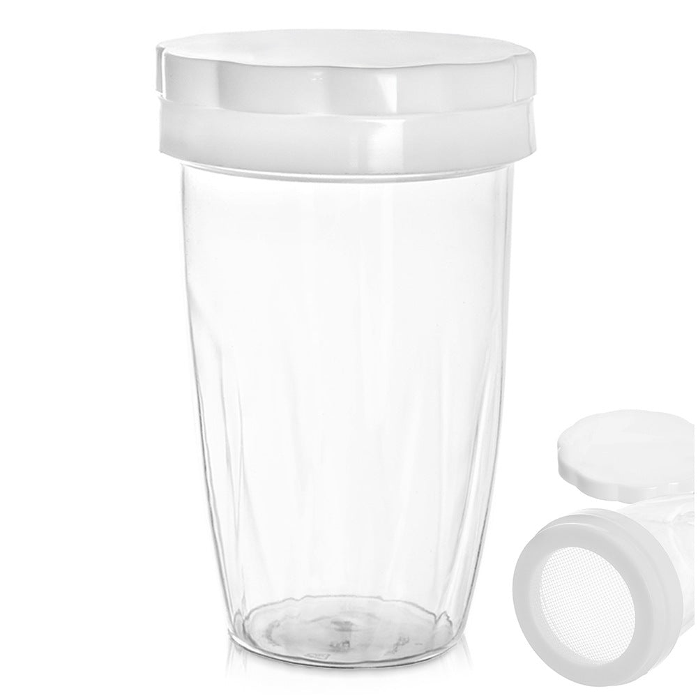 Container with sieve for powdered sugar and cinnamon 250 ml