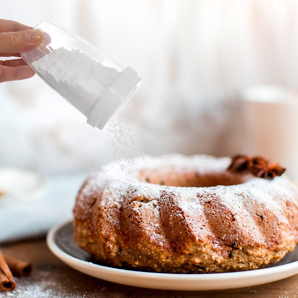 Container with sieve for powdered sugar and cinnamon 250 ml