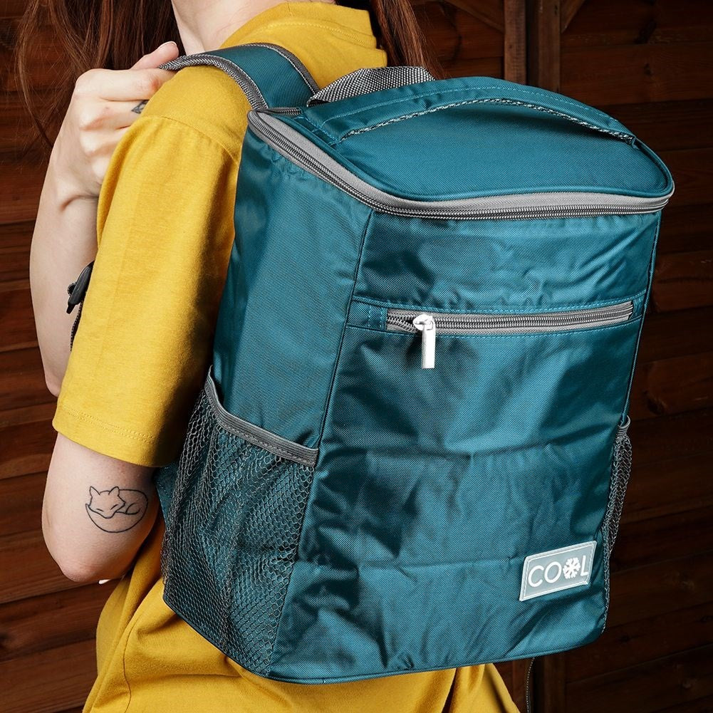 Convenient cooler backpack for food and drinks, perfect for travel
