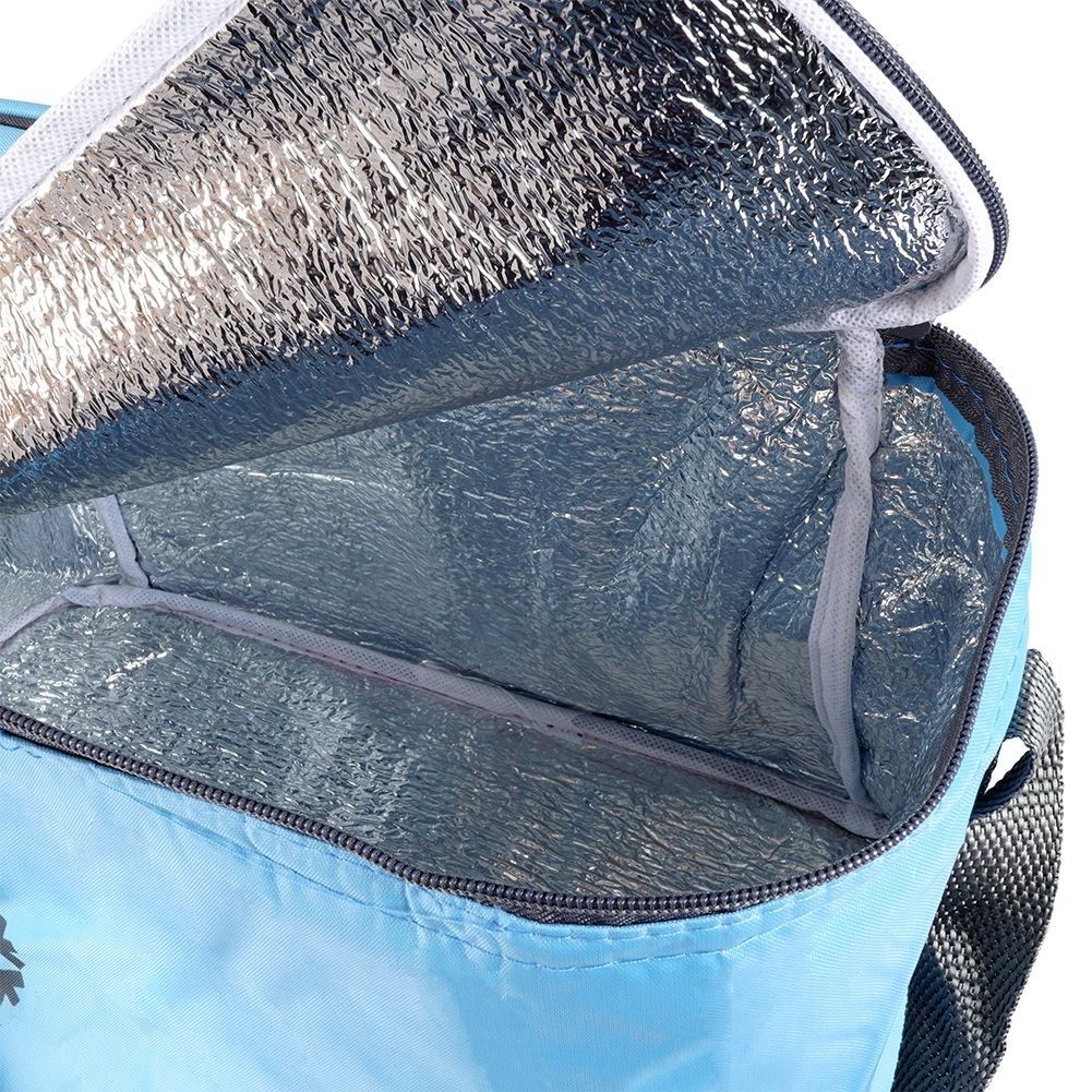 Convenient cooler bag for hot and cold meals with zipper