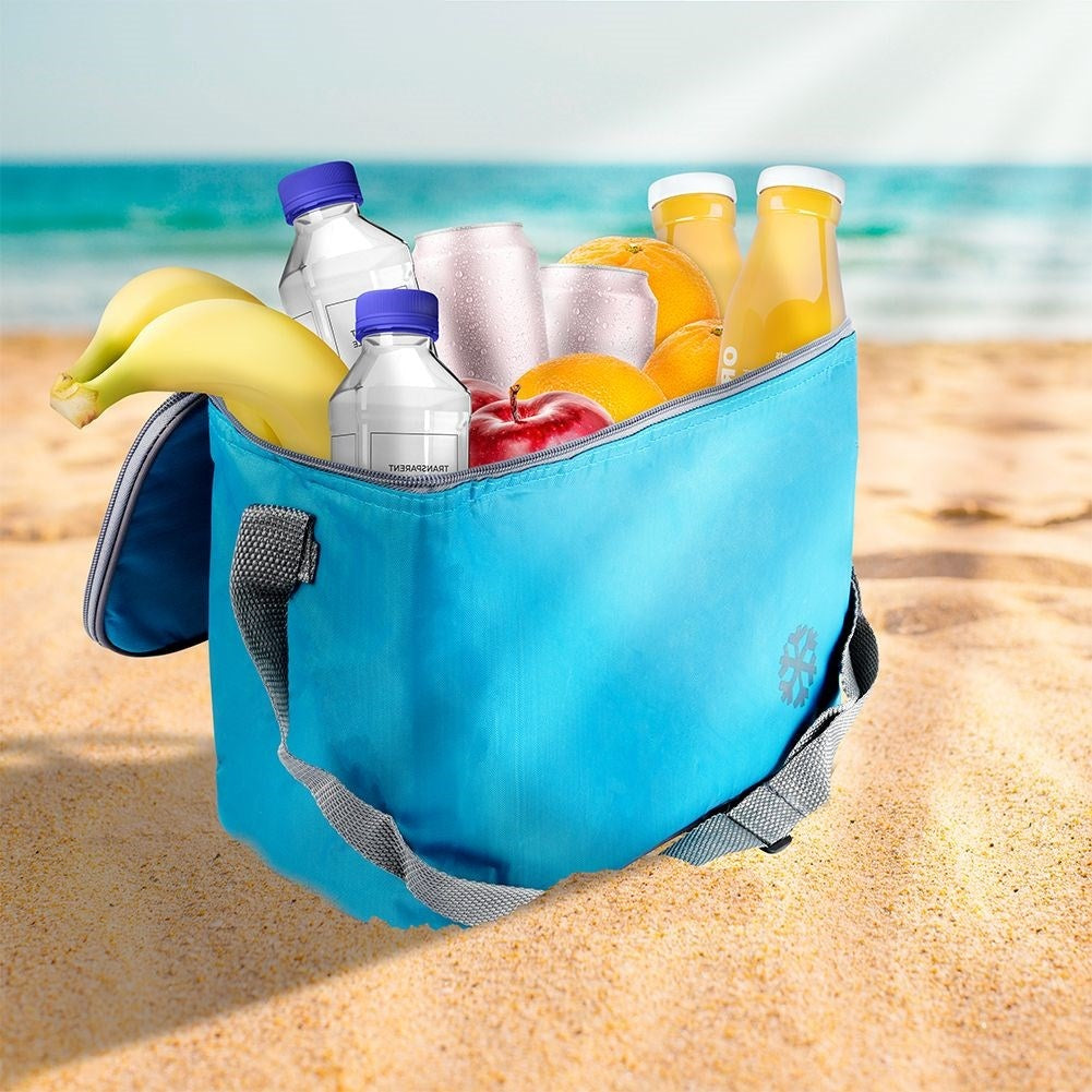 Convenient cooler bag for hot and cold meals with zipper