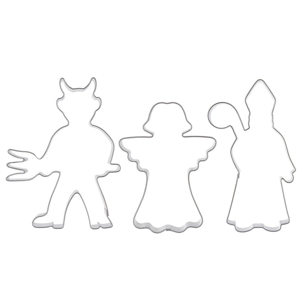 Cookie Cutters Set, Stainless Steel, Angel, Devil, Santa