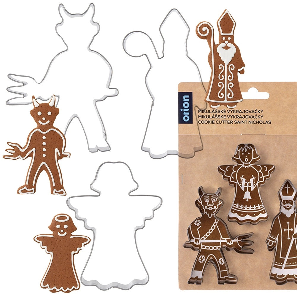 Cookie Cutters Set, Stainless Steel, Angel, Devil, Santa