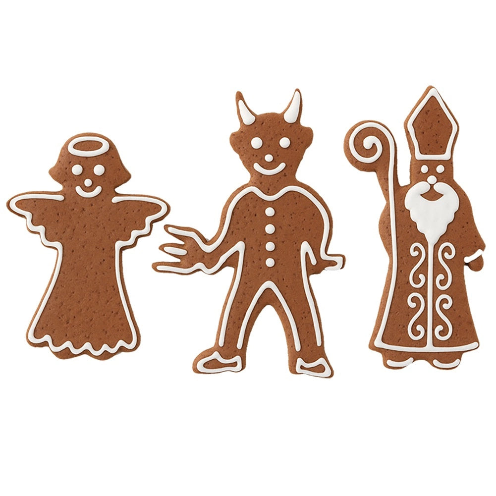 Cookie Cutters Set, Stainless Steel, Angel, Devil, Santa