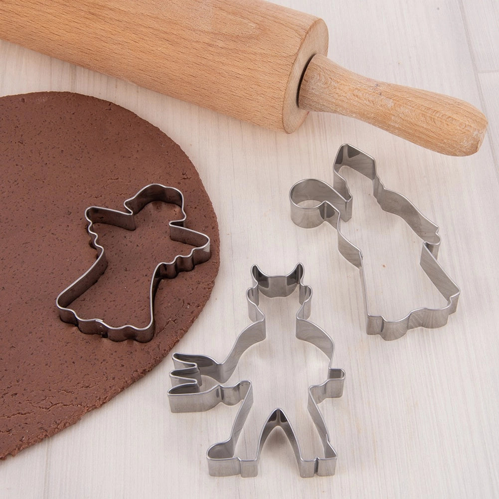 Cookie Cutters Set, Stainless Steel, Angel, Devil, Santa