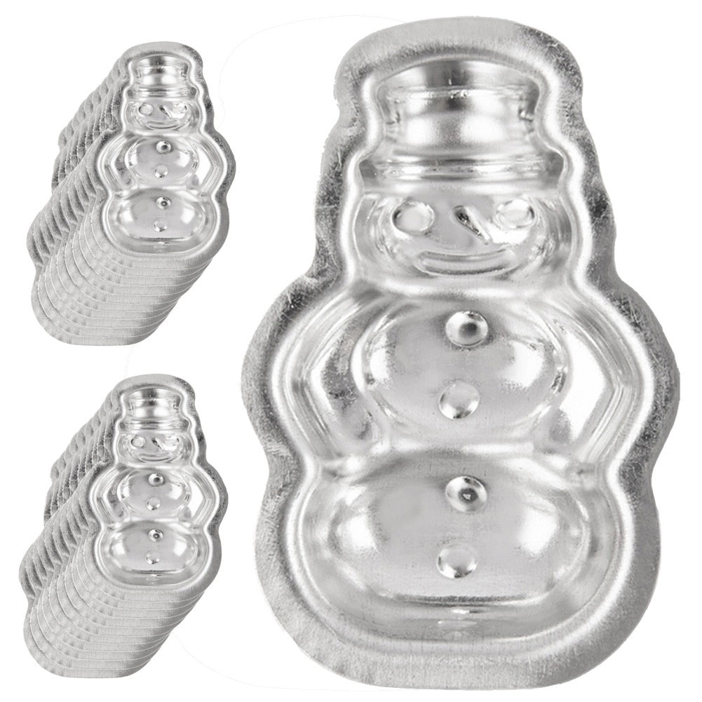 Cookie Cutters Set, Steel, Snowman Shape, 20 Pcs