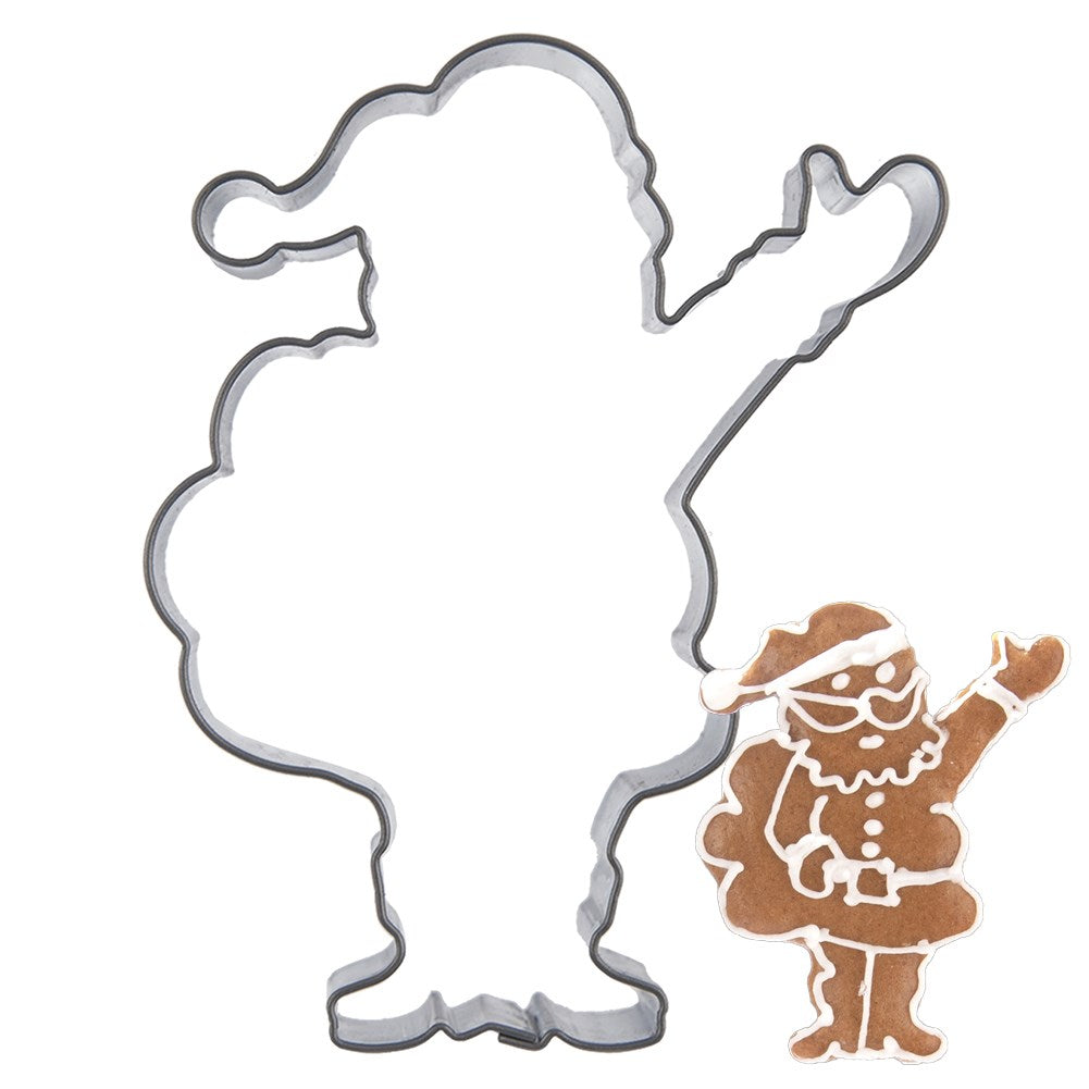Cookie cutter steel Santa 7.3 cm