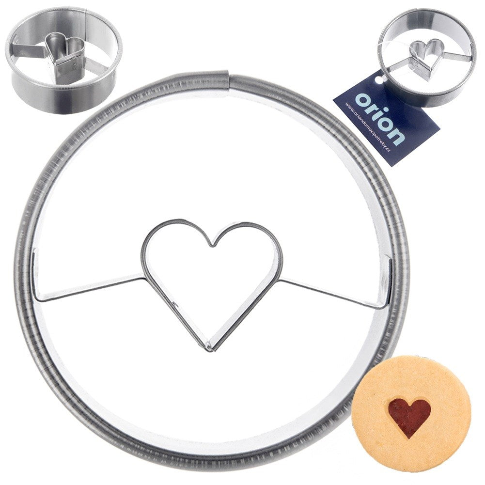 Cookie cutter steel circle heart 4.5 cm