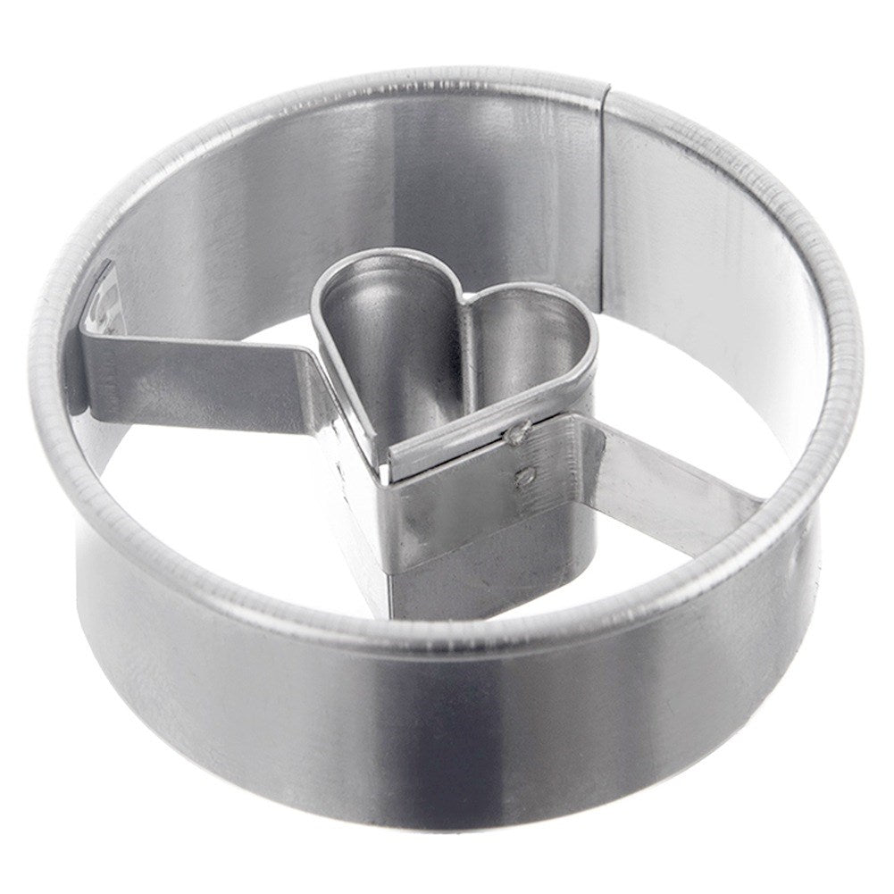 Cookie cutter steel circle heart 4.5 cm