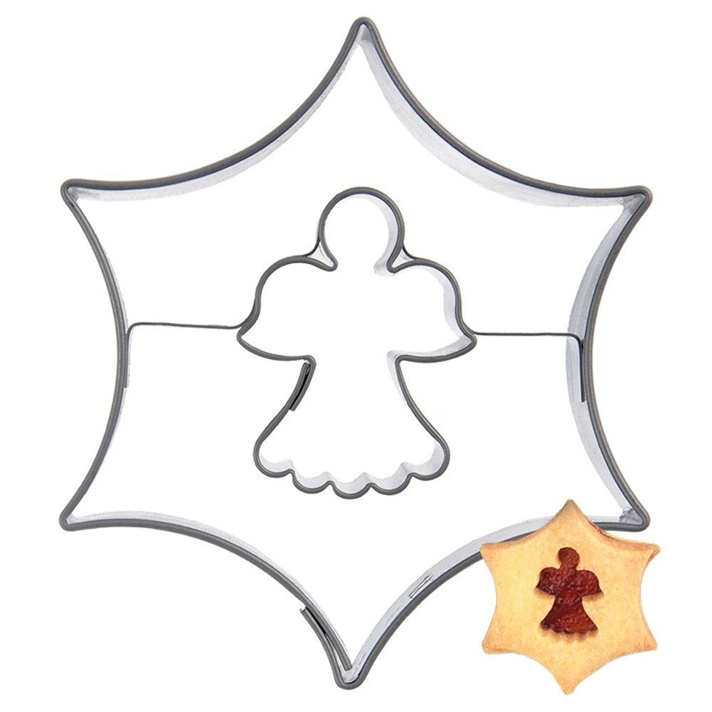 Cookie cutter steel star angel 5.5 cm
