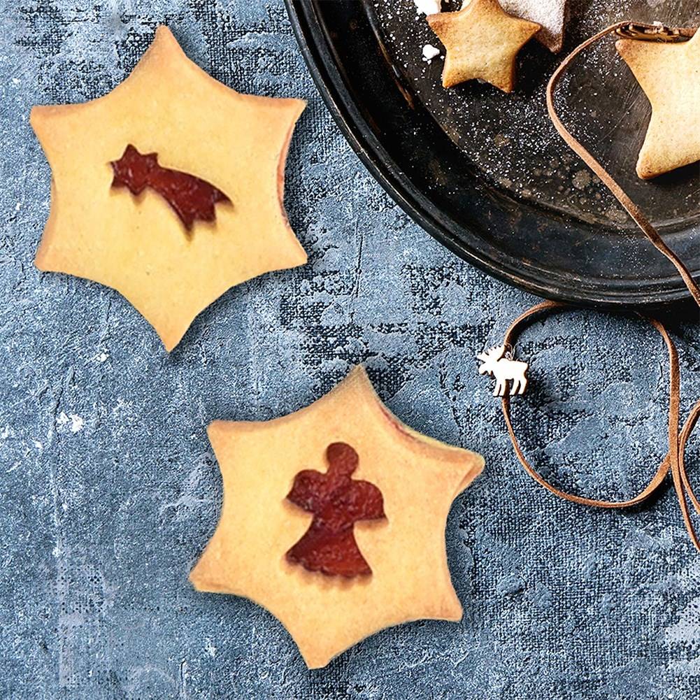Cookie cutter steel star poinsettia 5.5 cm