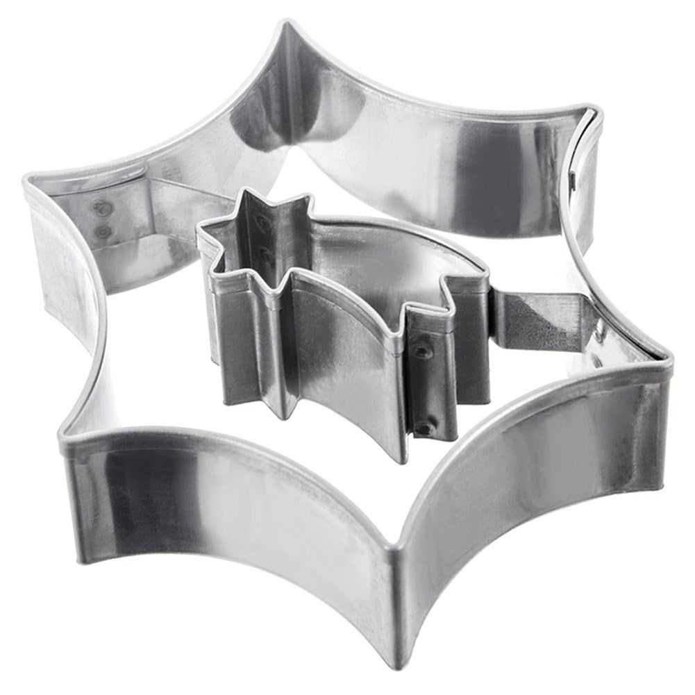 Cookie cutter steel star poinsettia 5.5 cm