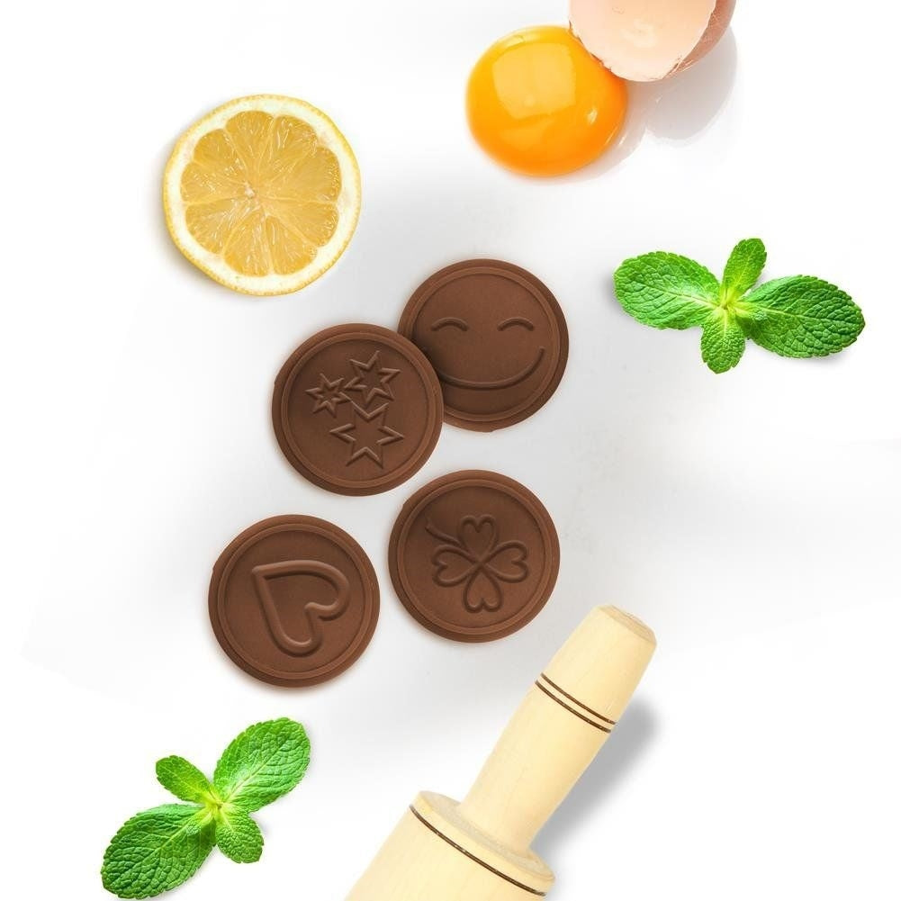 Cookie stamp set: Wooden stamp, Silicone tips & Forming ring