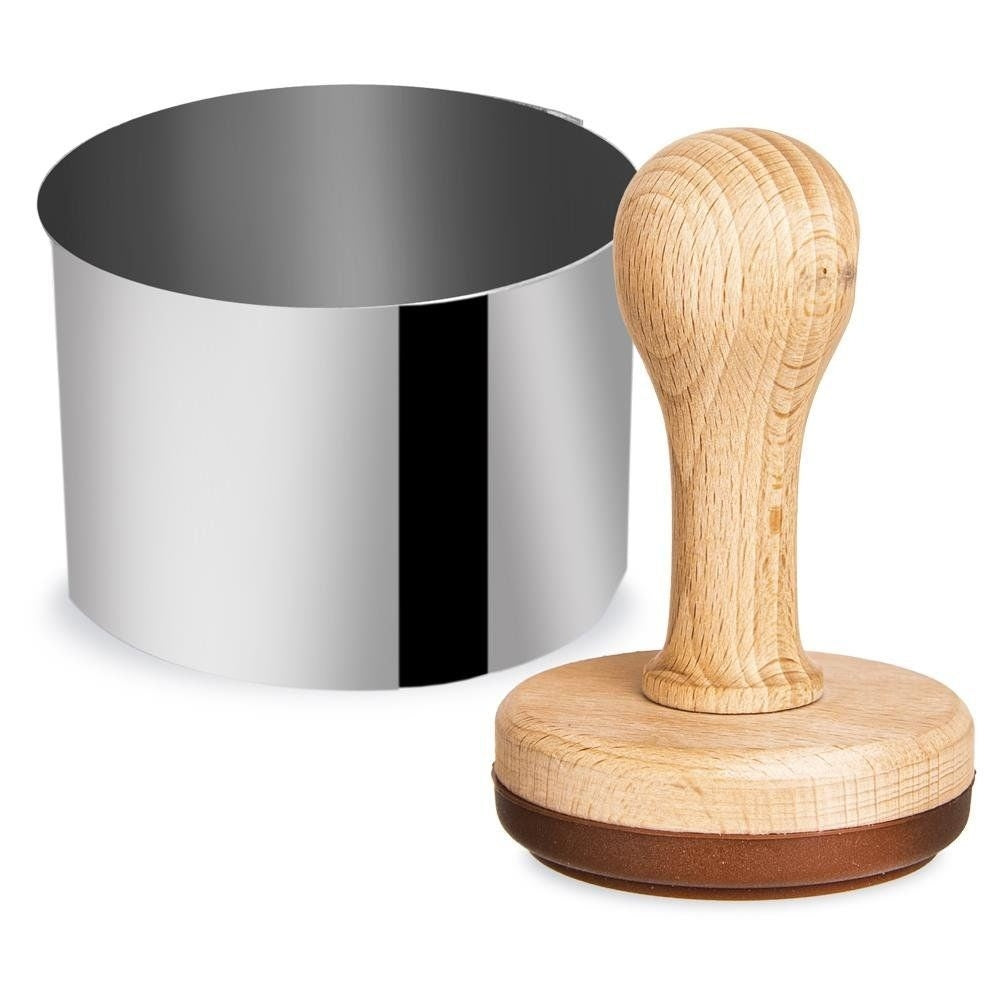 Cookie stamp set: Wooden stamp, Silicone tips & Forming ring