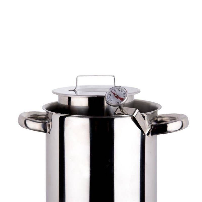 Cooking thermometer in stainless steel with clip