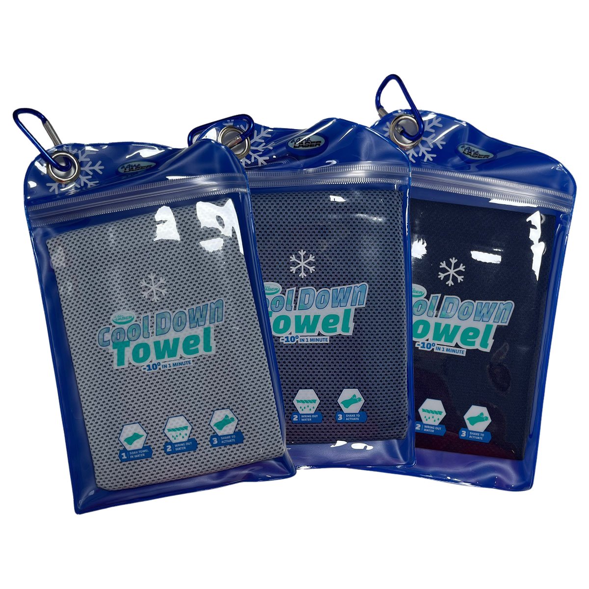 Cool Down Towel - incl. Bag - 3x Blue