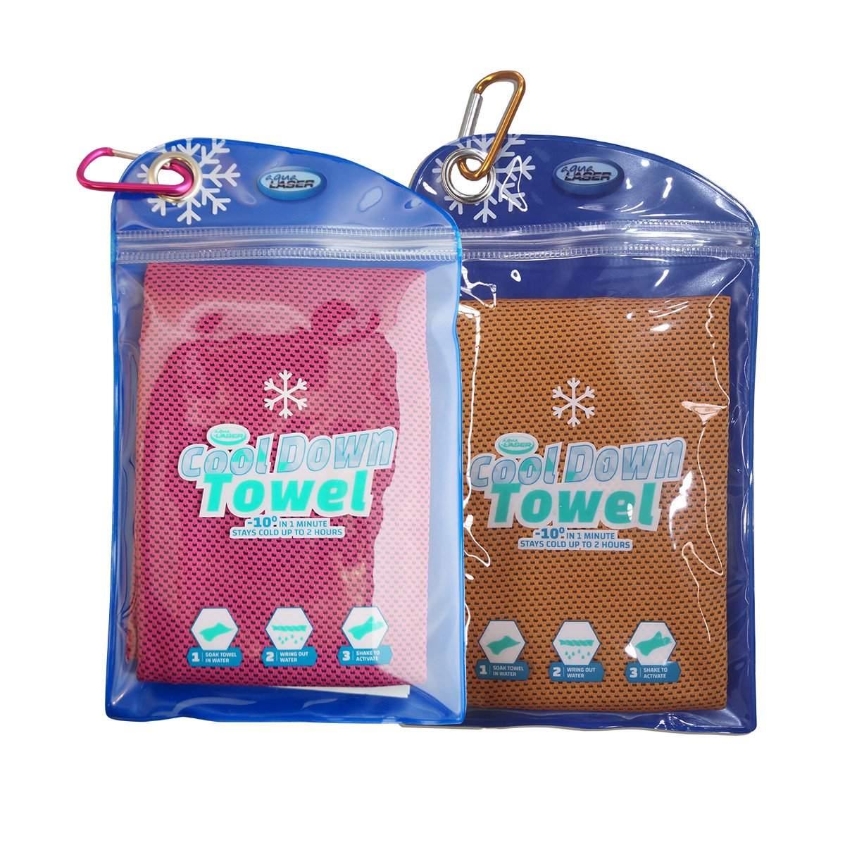 Cool Down Towel - incl. bag - Orange + Pink