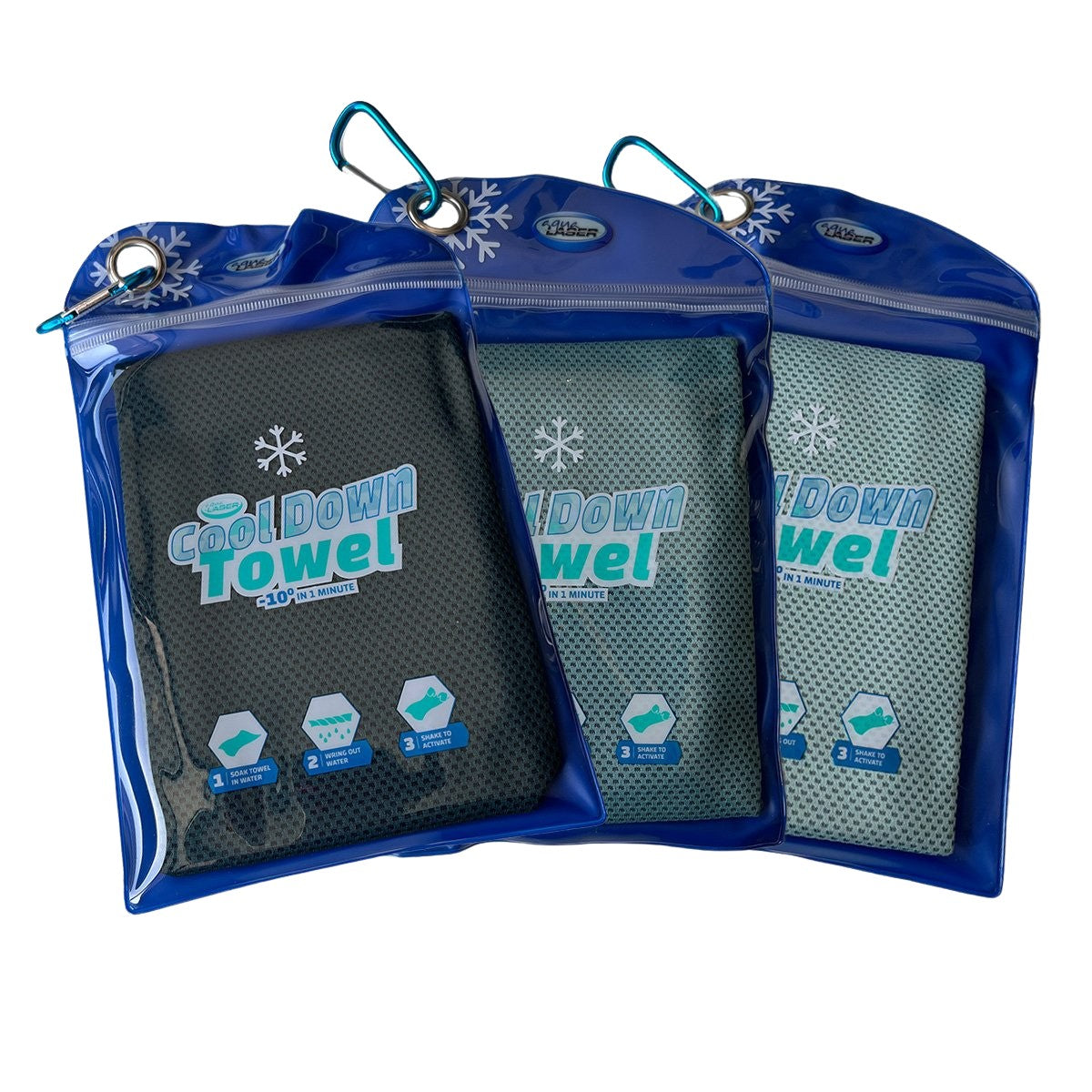 Cool Down Towel - incl. tas - Mint + Green + Petrol