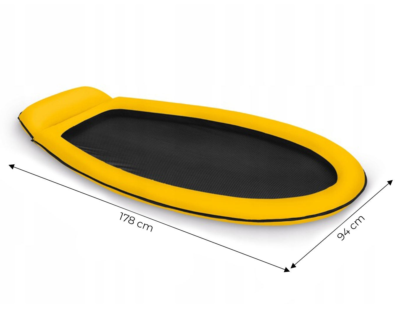 Cooling beach mattress with mesh for swimming, yellow 58836 INTEX