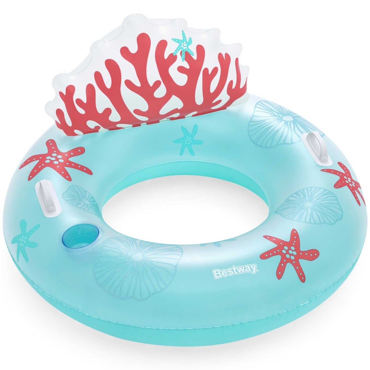 Coral Bliss swimming ring with backrest 107 x 113 cm Bestway 43730
