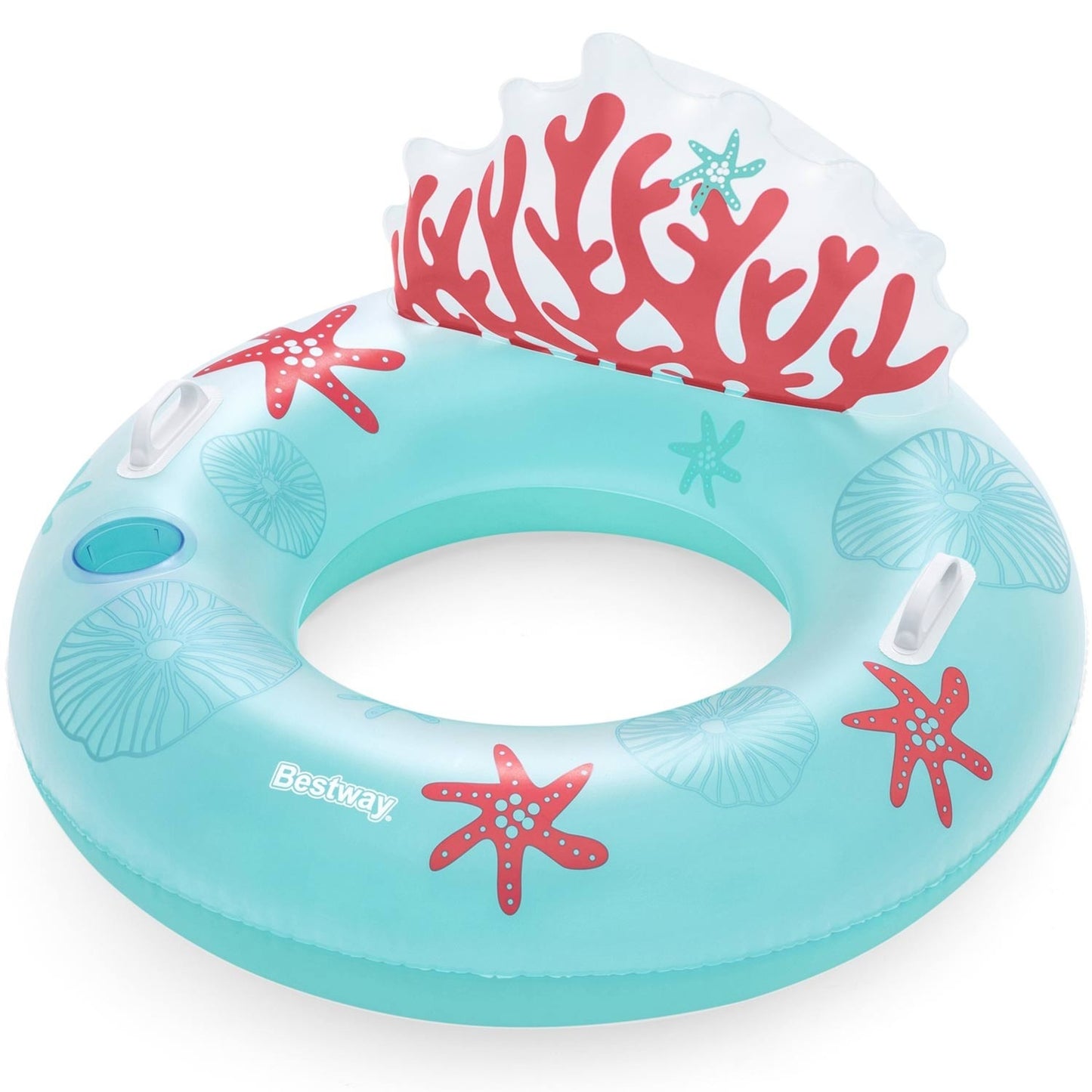 Coral Bliss swimming ring with backrest 107 x 113 cm Bestway 43730