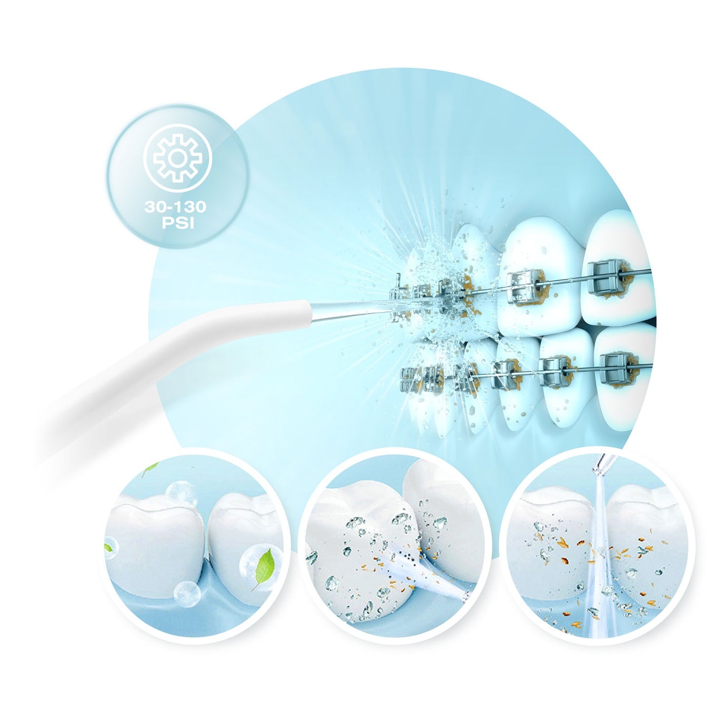 Cordless Dental Water Flosser, 5 Modes, 300ml Tank