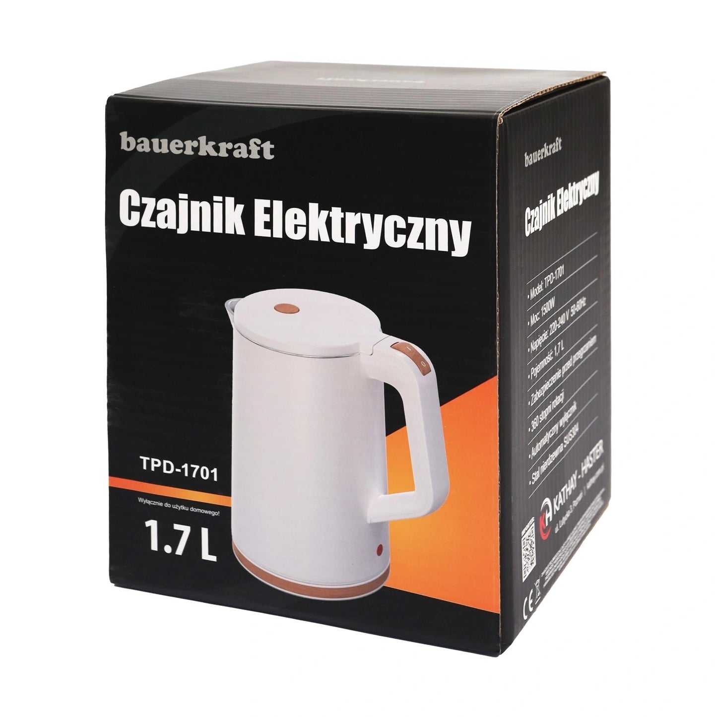Cordless Electric Kettle 1.7L 1500W Travel-Friendly