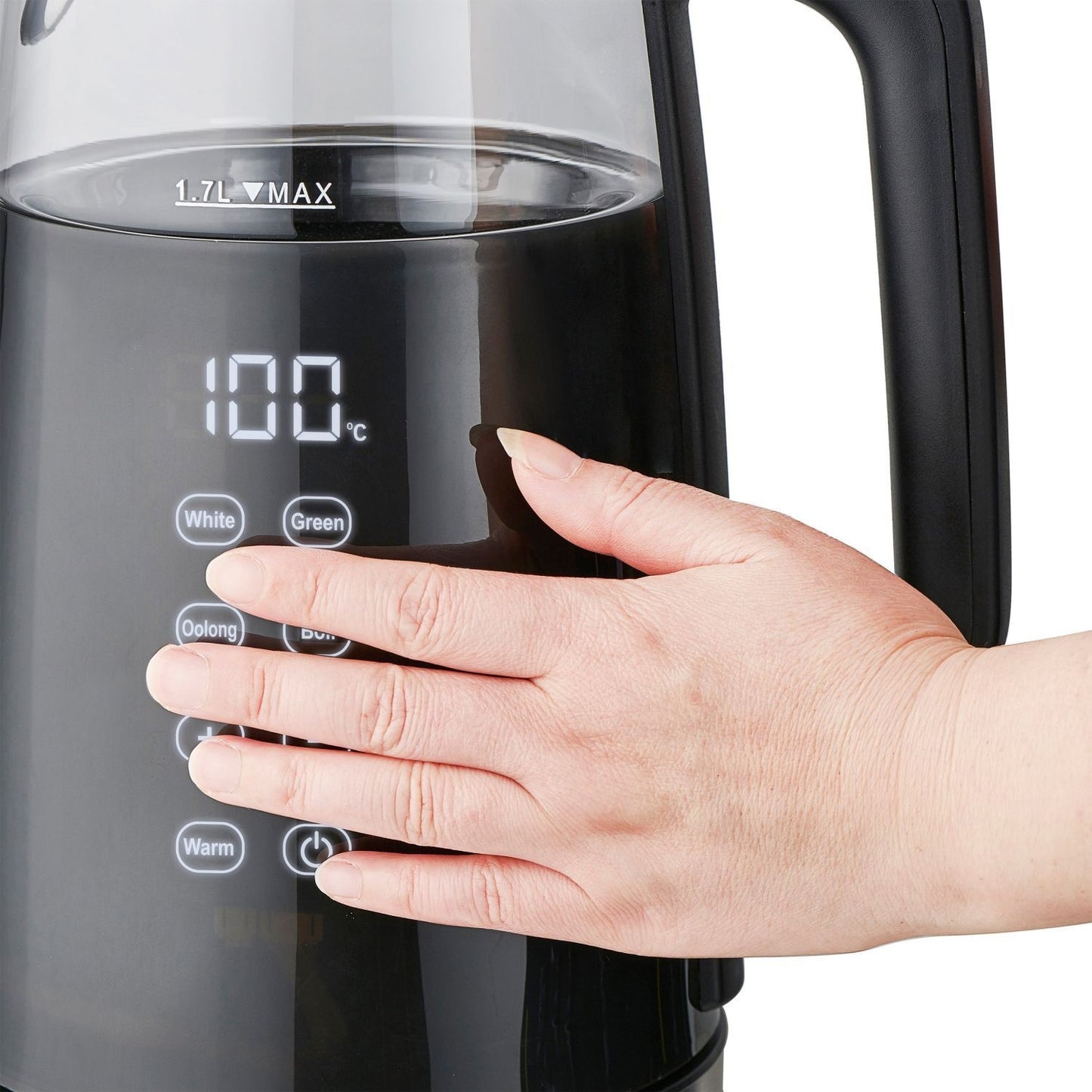 Cordless Electric Kettle 1.7L, 2200W, Temp Control