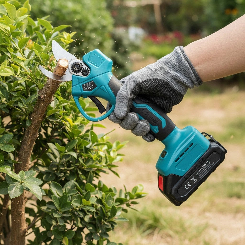 Cordless Electric Pruning Shears 21V, 30mm Cutting Diameter