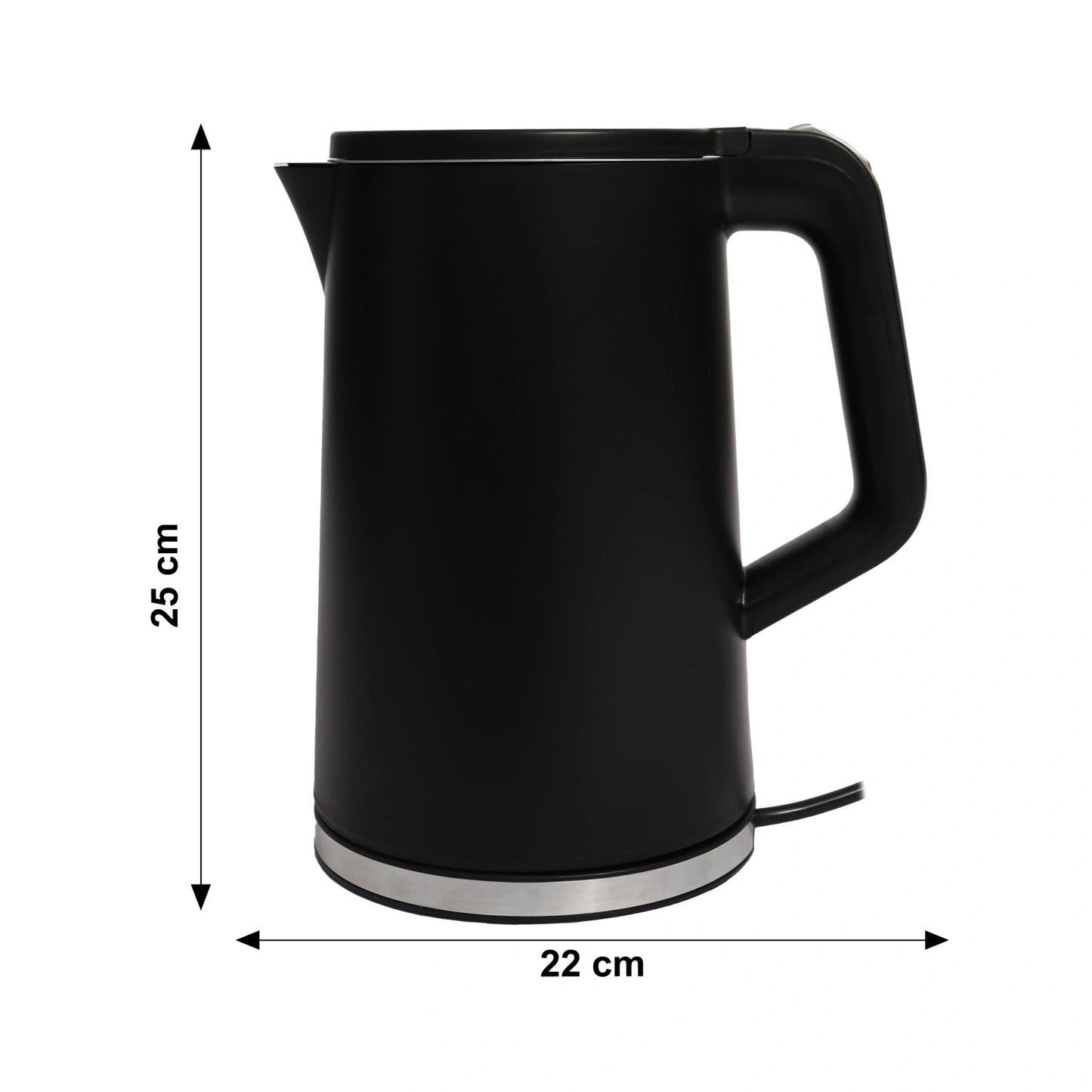 Cordless Electric Travel Kettle, 1.7L, 1500W, Black