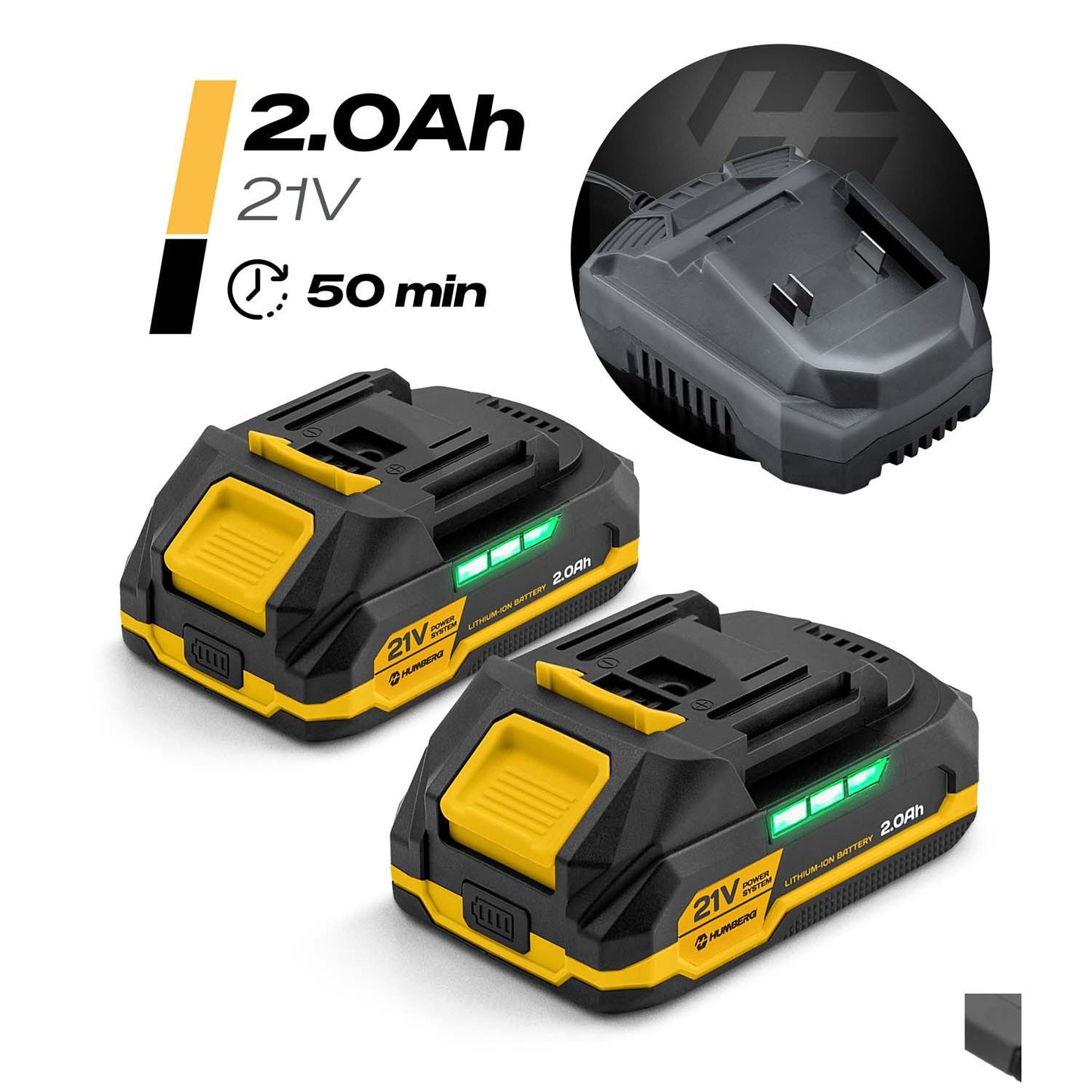 Cordless Mini Chainsaw, Brushless Motor, 2x 21V Batteries