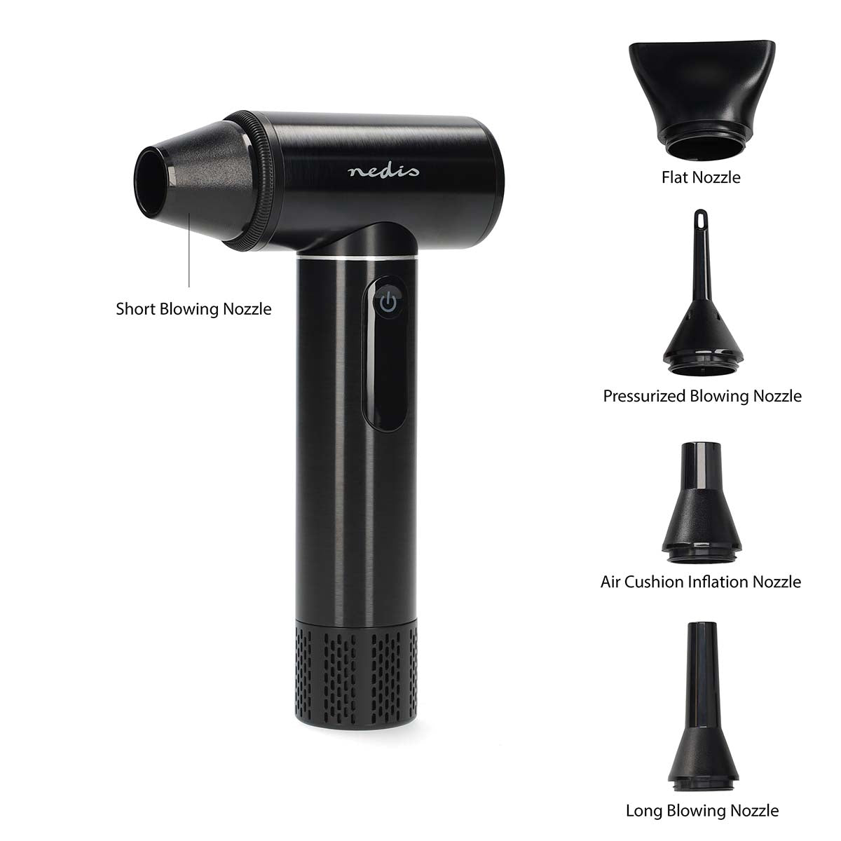 Cordless Turbo Air Blower, 200W, 3-Speed, 130000 RPM