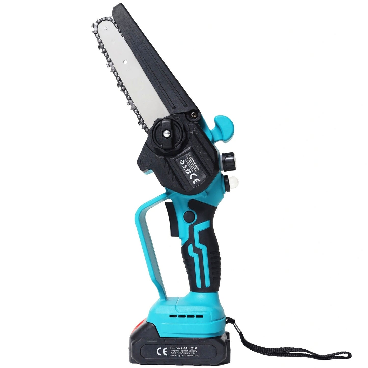 Cordless chainsaw, mini handheld saw, brushless motor, 21V + case