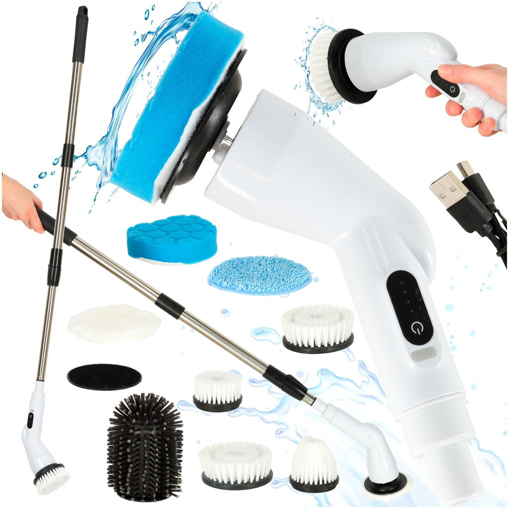 Cordless rotary electric washer brush