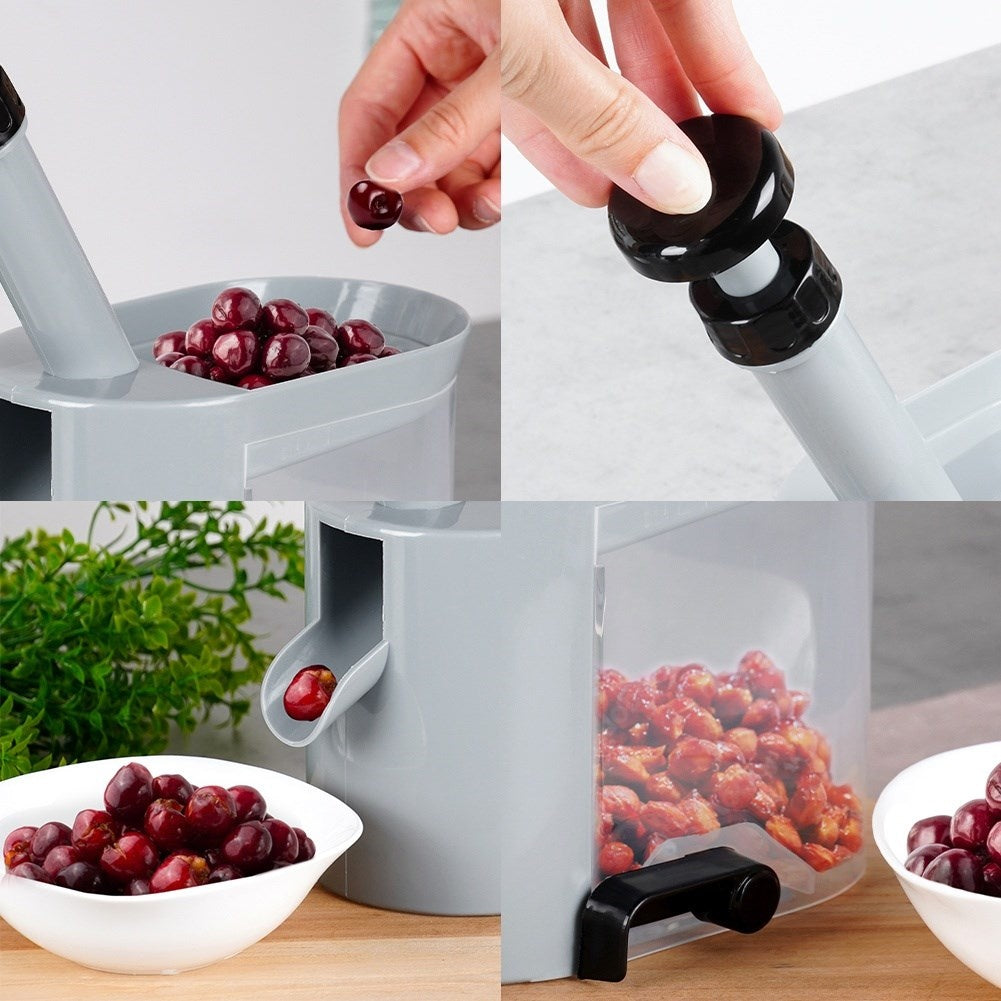 Core cherries and olives quickly with a suction cup corer